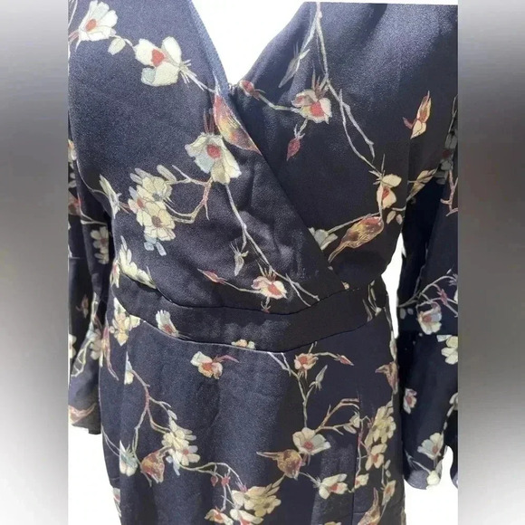 NWT Collective Concepts Navy Floral Dress Size M - Picture 2 of 9